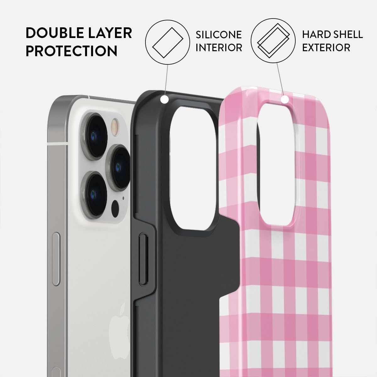 Foto 3 pulgar | Funda Para Teléfono Burga Compatible Con Iphone 14 Pro Max, Color Rosa - Venta Internacional.