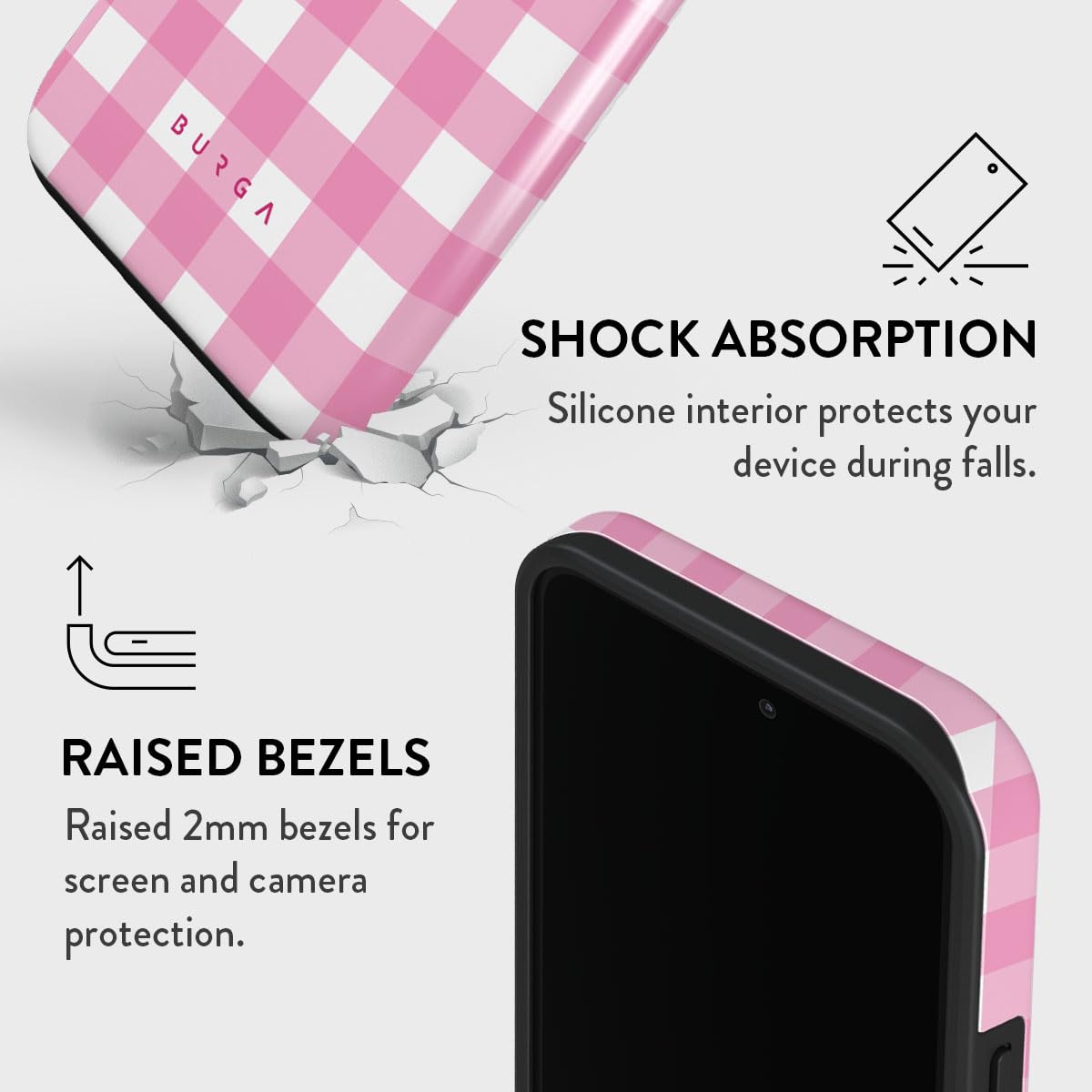 Foto 5 pulgar | Funda Para Teléfono Burga Compatible Con Iphone 14 Pro Max, Color Rosa - Venta Internacional.