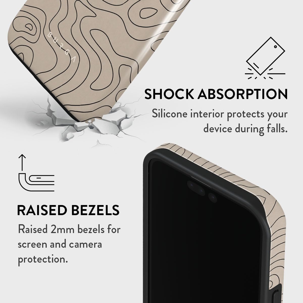 Foto 5 pulgar | Funda De Teléfono Burga Compatible Con Iphone 15 Pro Max Nude Beige - Venta Internacional.