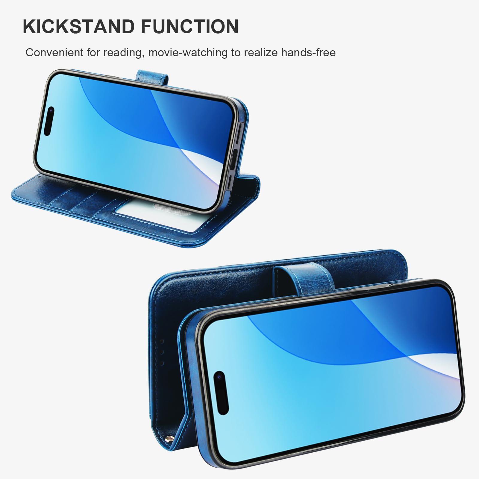 Foto 8 pulgar | Funda Tipo Cartera Bocasal Para Iphone 16 Plus Con Magsafe Blue - Venta Internacional.