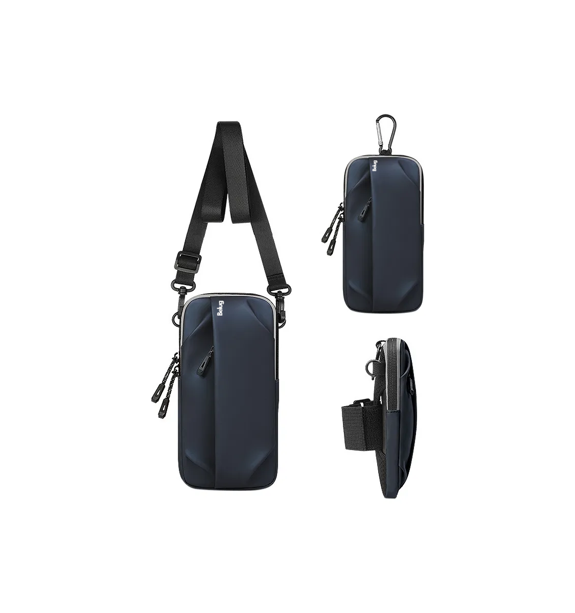 Foto 3 pulgar | Bolsa Belug Brazo Deportiva De Celular Correr Para Teléfono Móvil Azul Marino