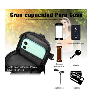 Foto 3 | Bolsa Belug Brazo Deportiva De Celular Correr Para Teléfono Móvil Azul Marino