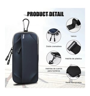Foto 4 | Bolsa Belug Brazo Deportiva De Celular Correr Para Teléfono Móvil Azul Marino