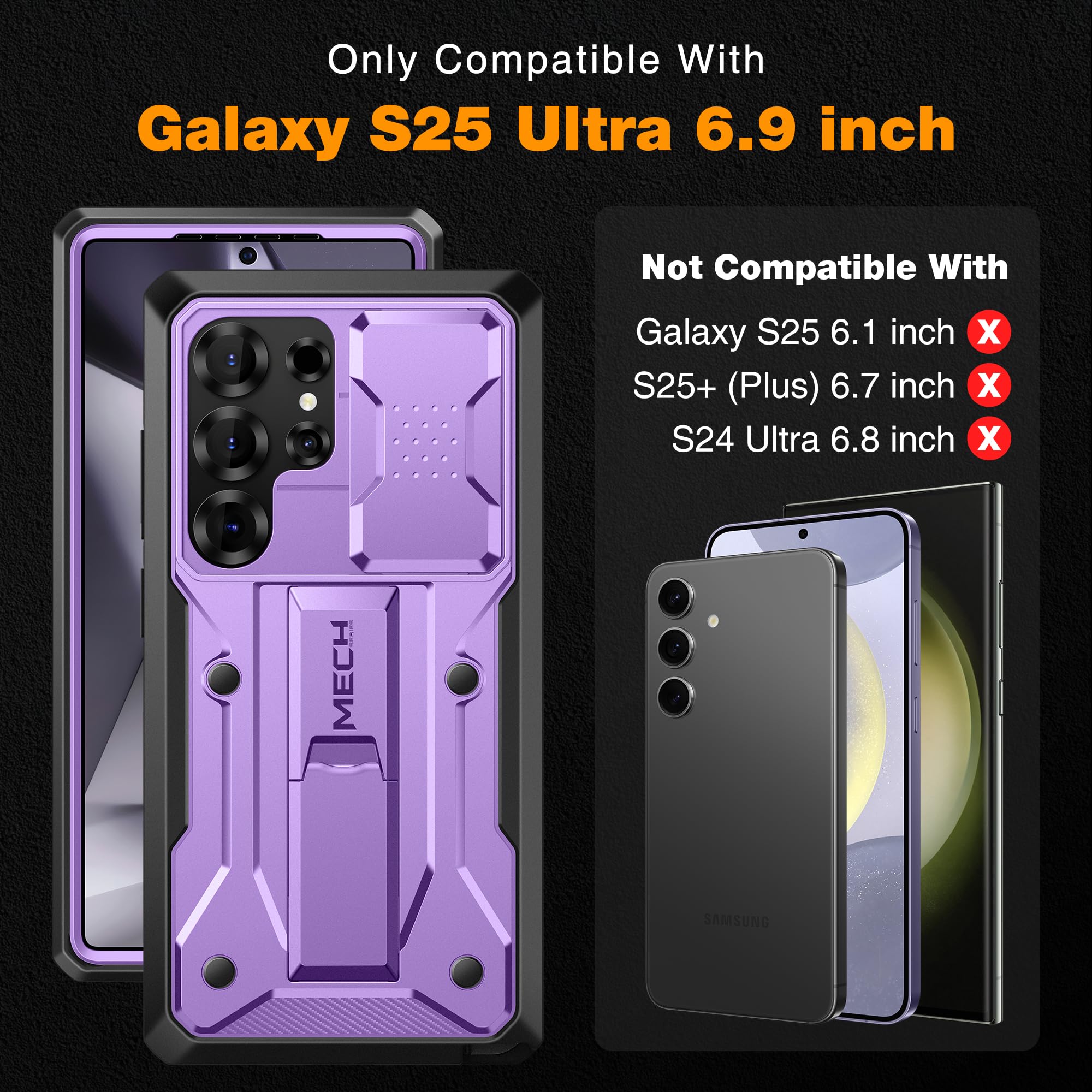 Foto 3 pulgar | Funda De Teléfono Tongate Para Samsung Galaxy S25 Ultra Purple - Venta Internacional.