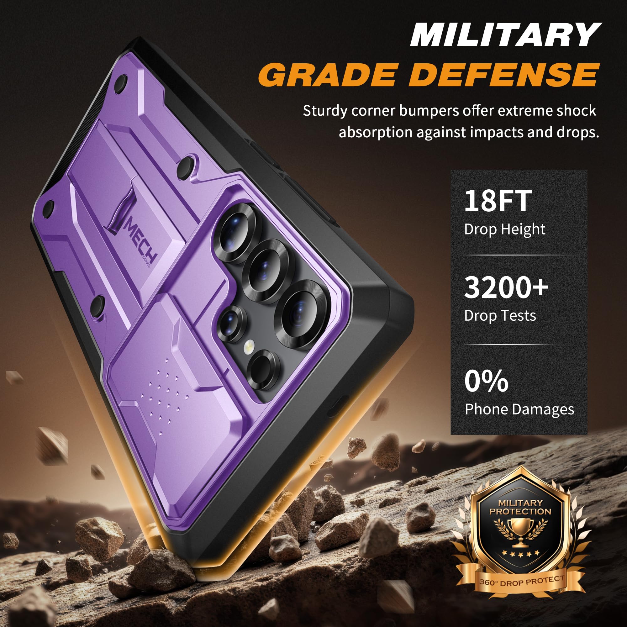 Foto 7 pulgar | Funda De Teléfono Tongate Para Samsung Galaxy S25 Ultra Purple - Venta Internacional.