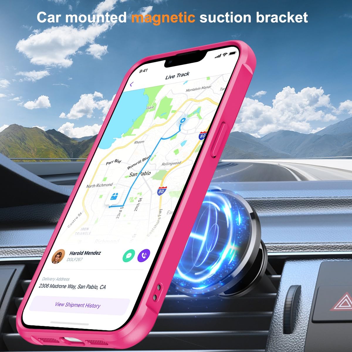 Foto 5 pulgar | Funda De Teléfono Sterker Con Soporte Magnético Para Iphone 13 Pro Max - Venta Internacional.