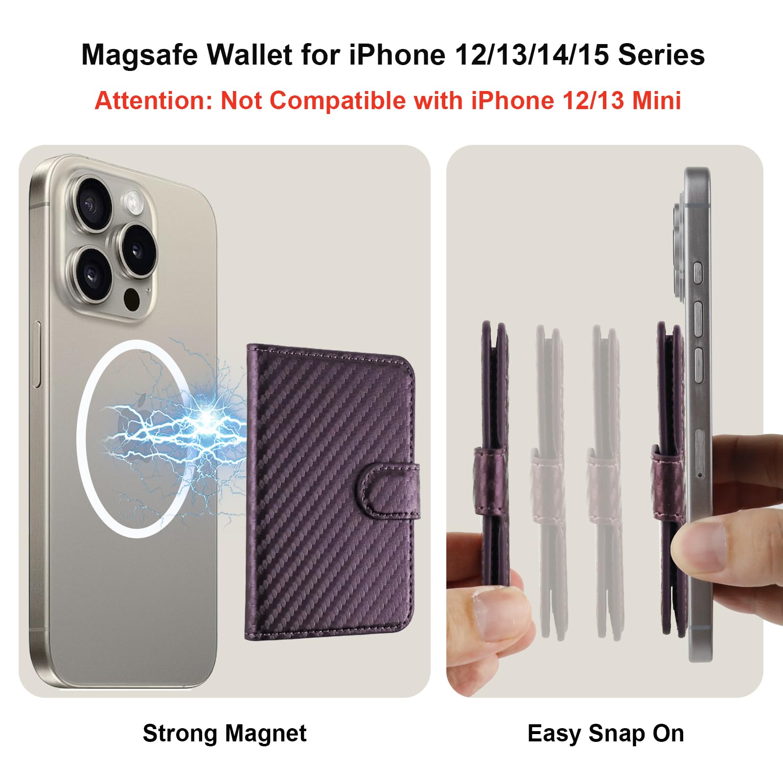 Foto 3 pulgar | Tarjetero Magnético Magsafe Wallet Bocasal Para Iphone - Venta Internacional.