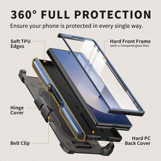 Foto 3 | Funda De Teléfono Tongate Para Samsung Galaxy Z Fold 6 Azul Con Acceso - Venta Internacional.