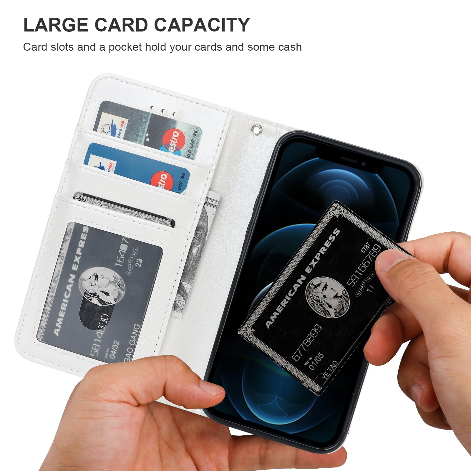 Foto 5 | Funda Tipo Cartera Bocasal Para Iphone 12/12 Pro Con Magsafe White - Venta Internacional.