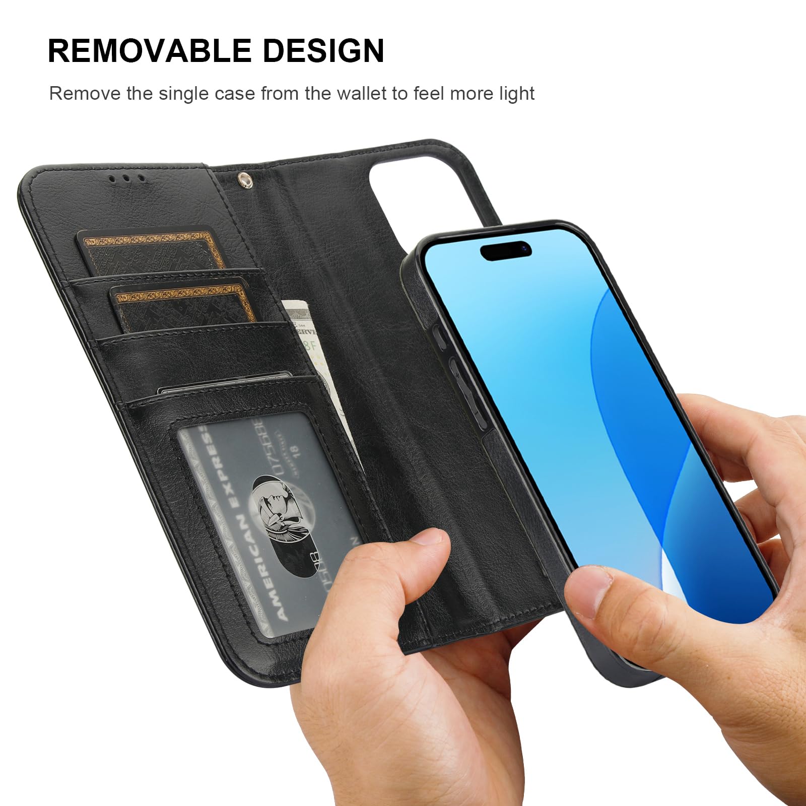 Foto 4 pulgar | Funda Tipo Cartera Bocasal Para Iphone 16 Pro Max Con Magsafe Black - Venta Internacional.