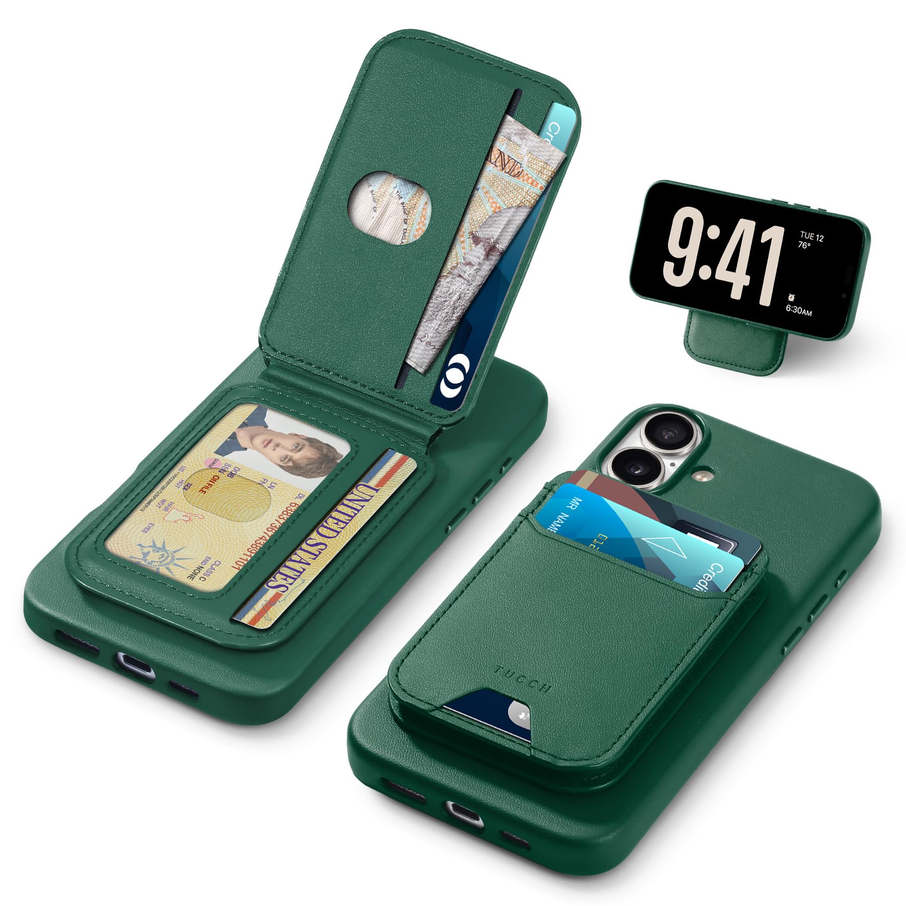 Foto 2 pulgar | Funda Magnética Tucch Con Cartera Para Iphone 16 Plus De 6.7 Pulgadas - Venta Internacional.