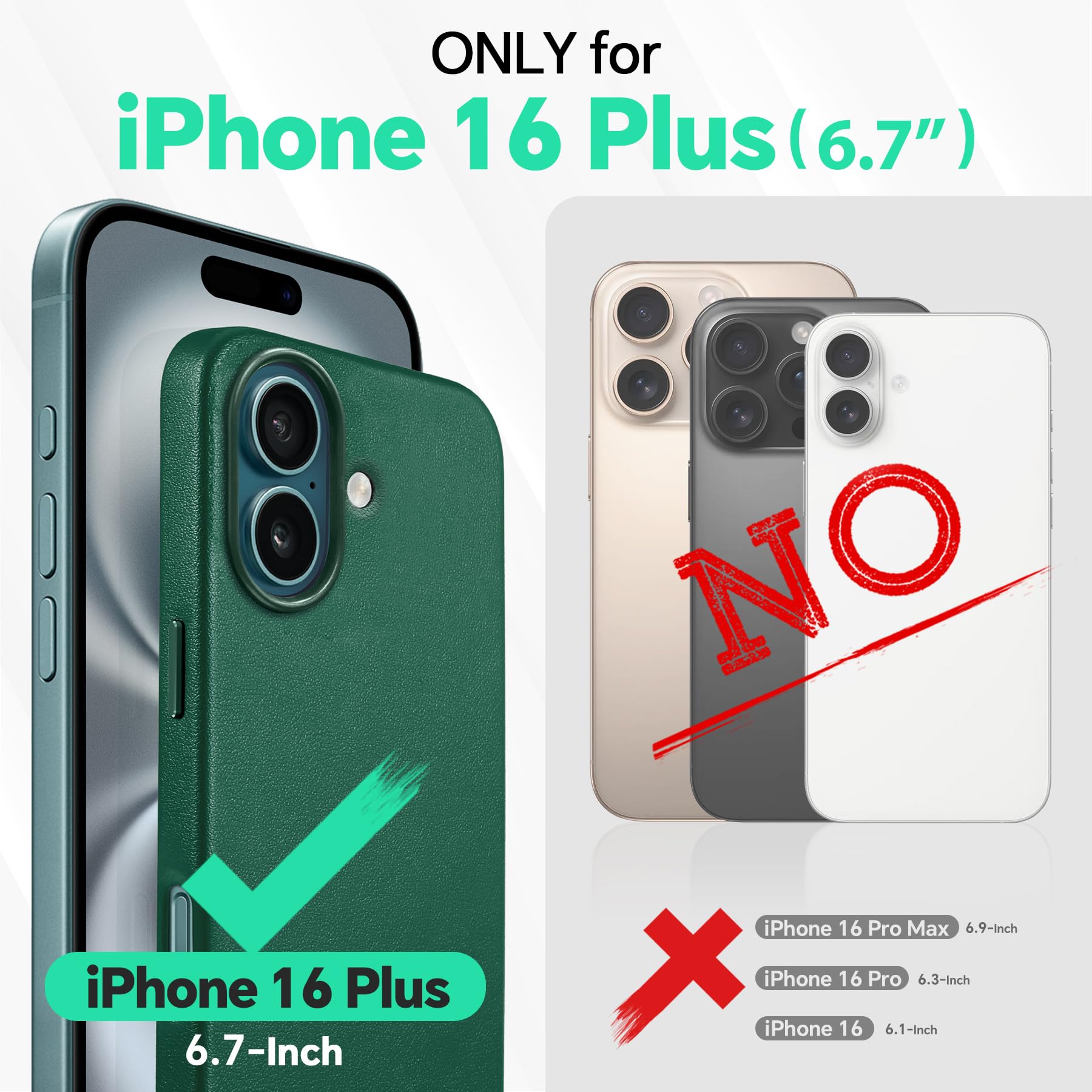 Foto 3 pulgar | Funda Magnética Tucch Con Cartera Para Iphone 16 Plus De 6.7 Pulgadas - Venta Internacional.