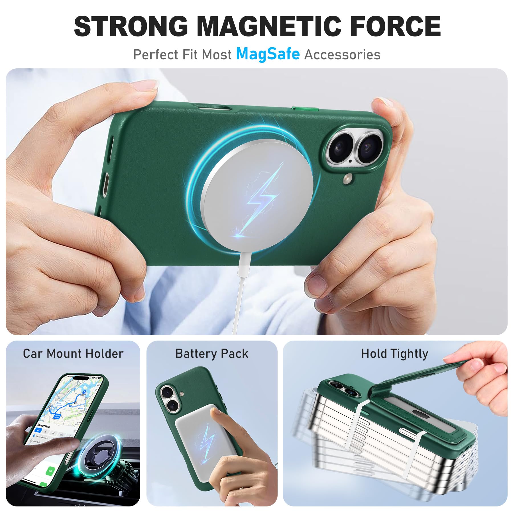 Foto 7 pulgar | Funda Magnética Tucch Con Cartera Para Iphone 16 Plus De 6.7 Pulgadas - Venta Internacional.
