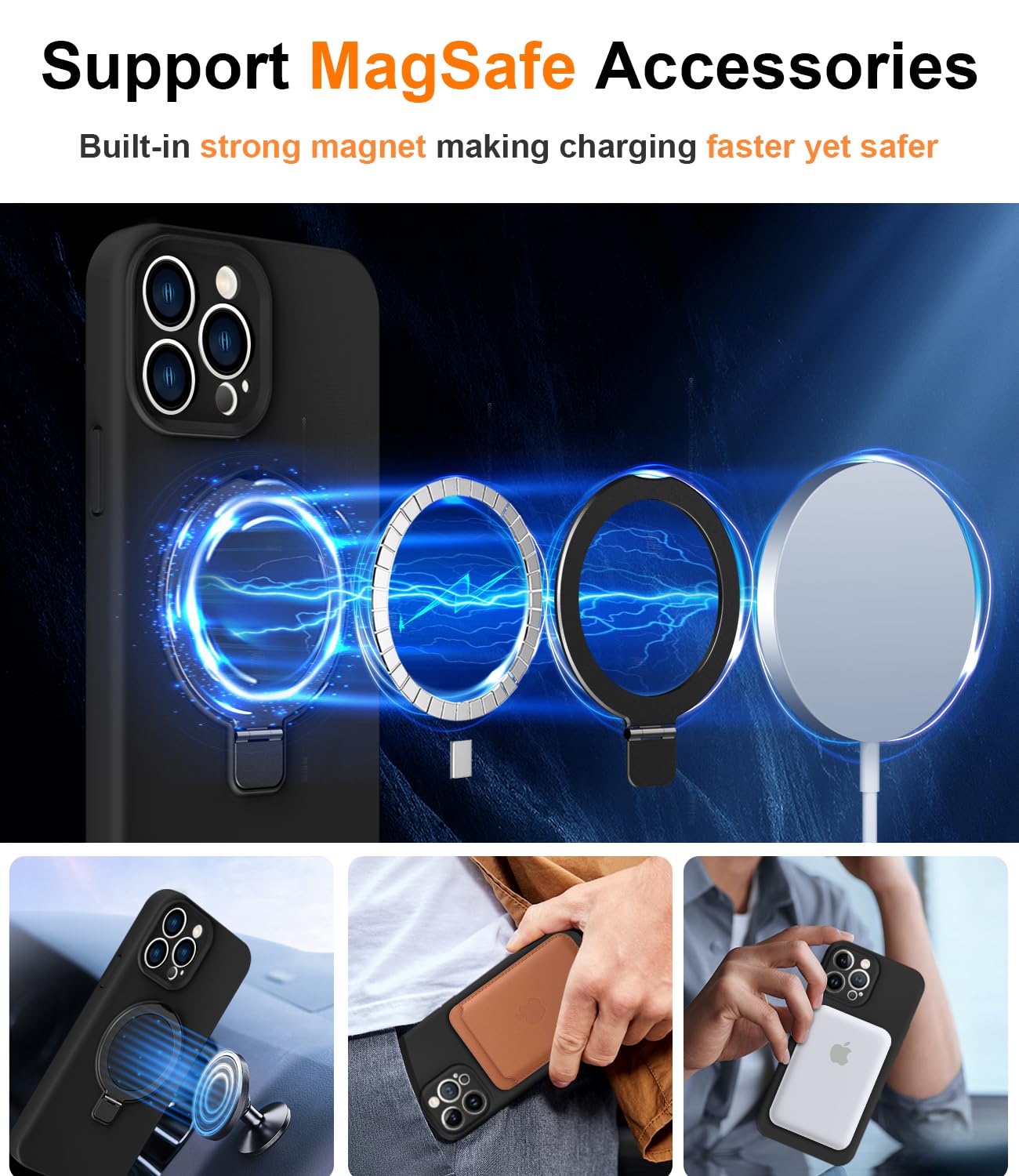 Foto 4 pulgar | Funda De Teléfono Sterker Diseñada Para Iphone 14 Pro Max Silicone - Venta Internacional.