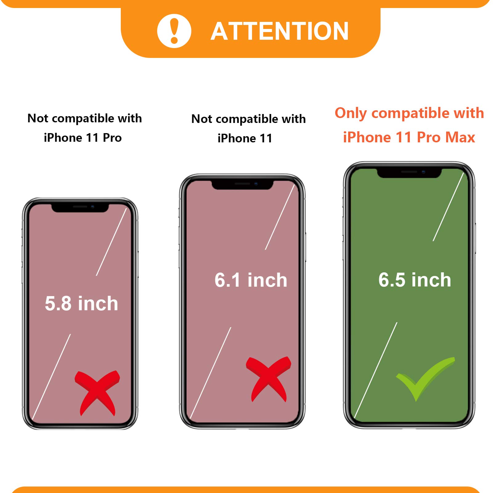 Foto 3 pulgar | Funda Tipo Cartera Tipo Bandolera Bocasal Para Iphone 11 Pro Max, Color Negro - Venta Internacional.