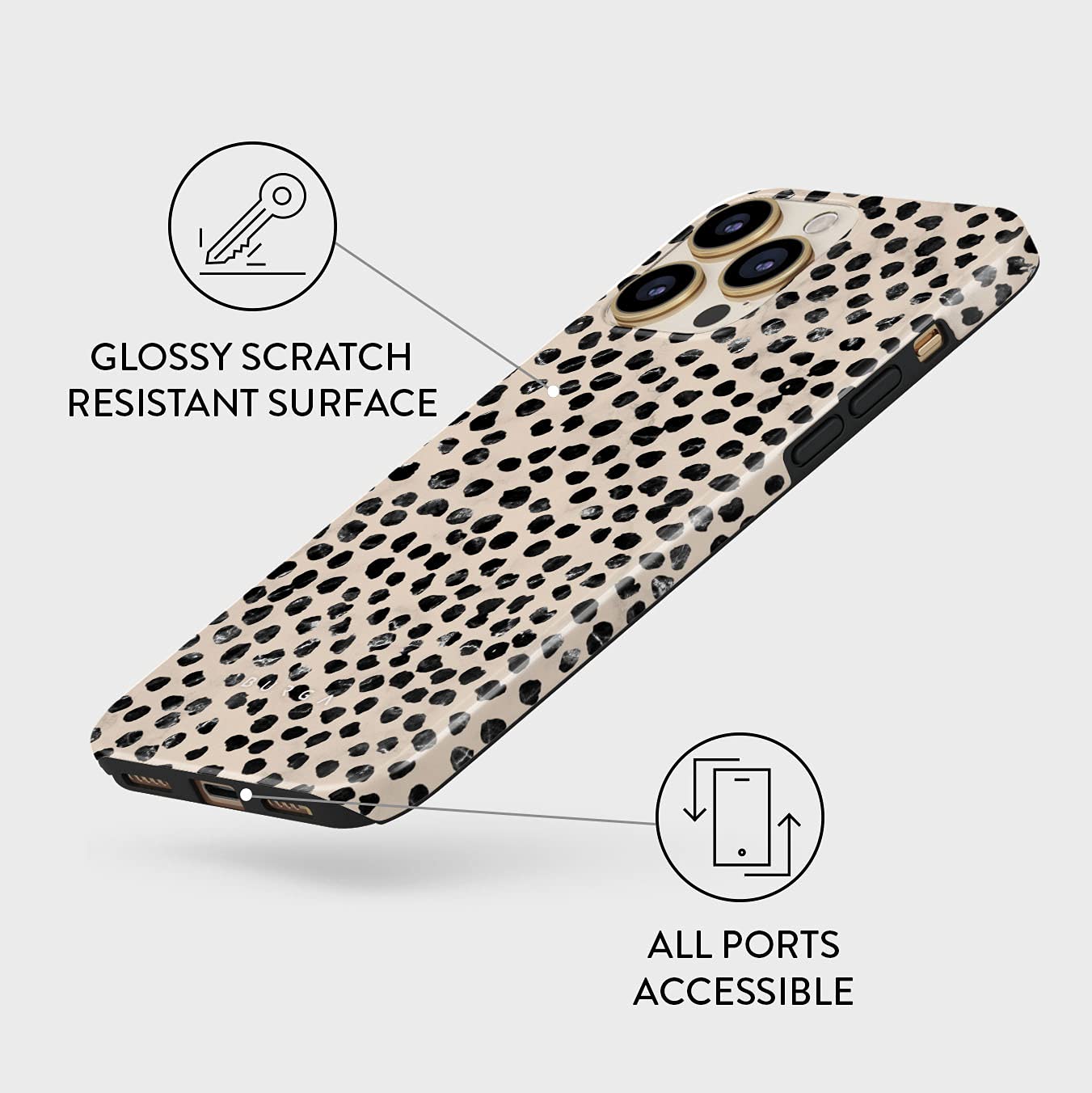 Foto 5 pulgar | Funda De Teléfono Burga Para Iphone 14 Pro Con Un Bonito Patrón Moderno - Venta Internacional.