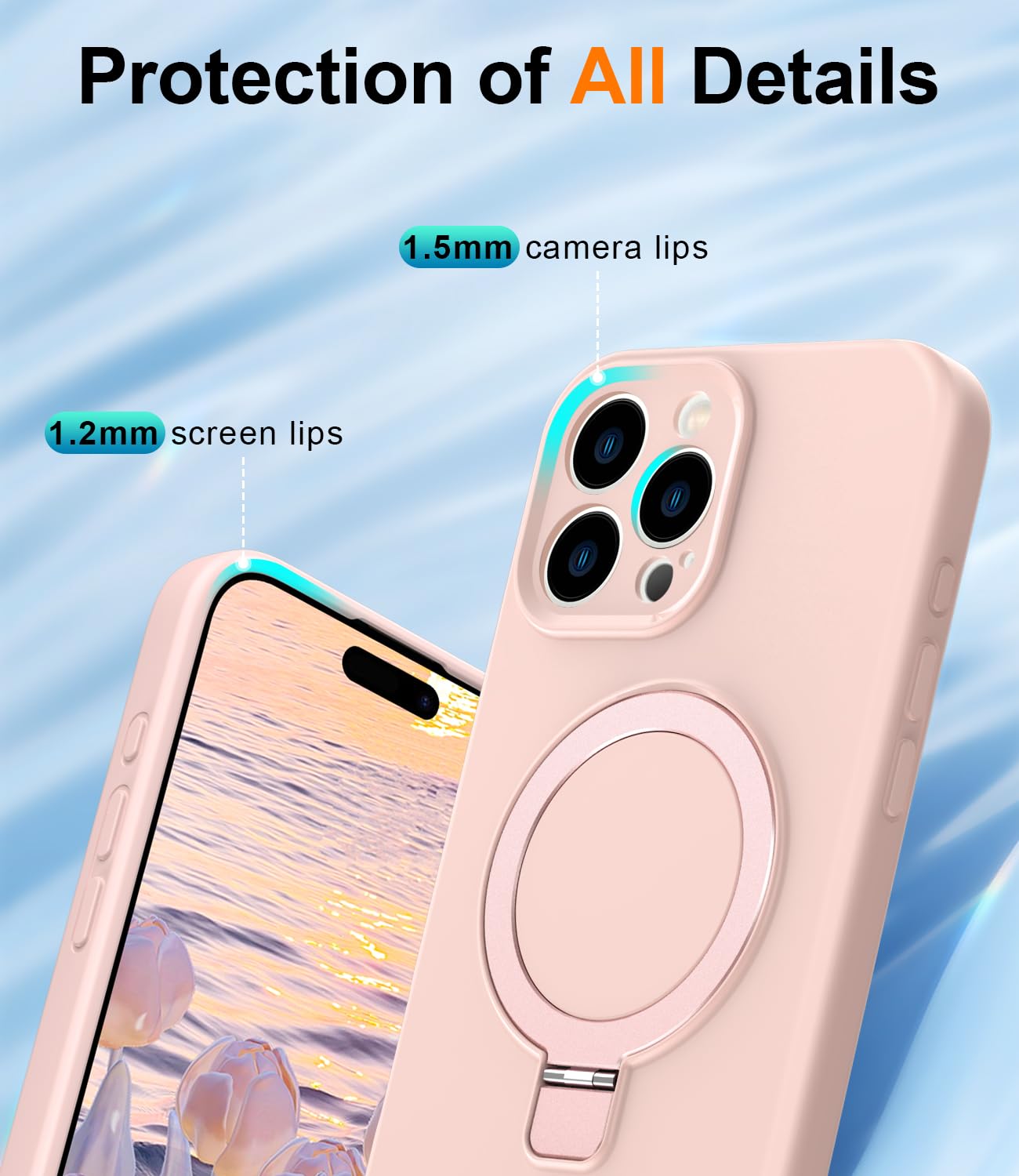 Foto 7 pulgar | Funda De Teléfono Sterker Diseñada Para Iphone 16 Pro Max Silicone - Venta Internacional.