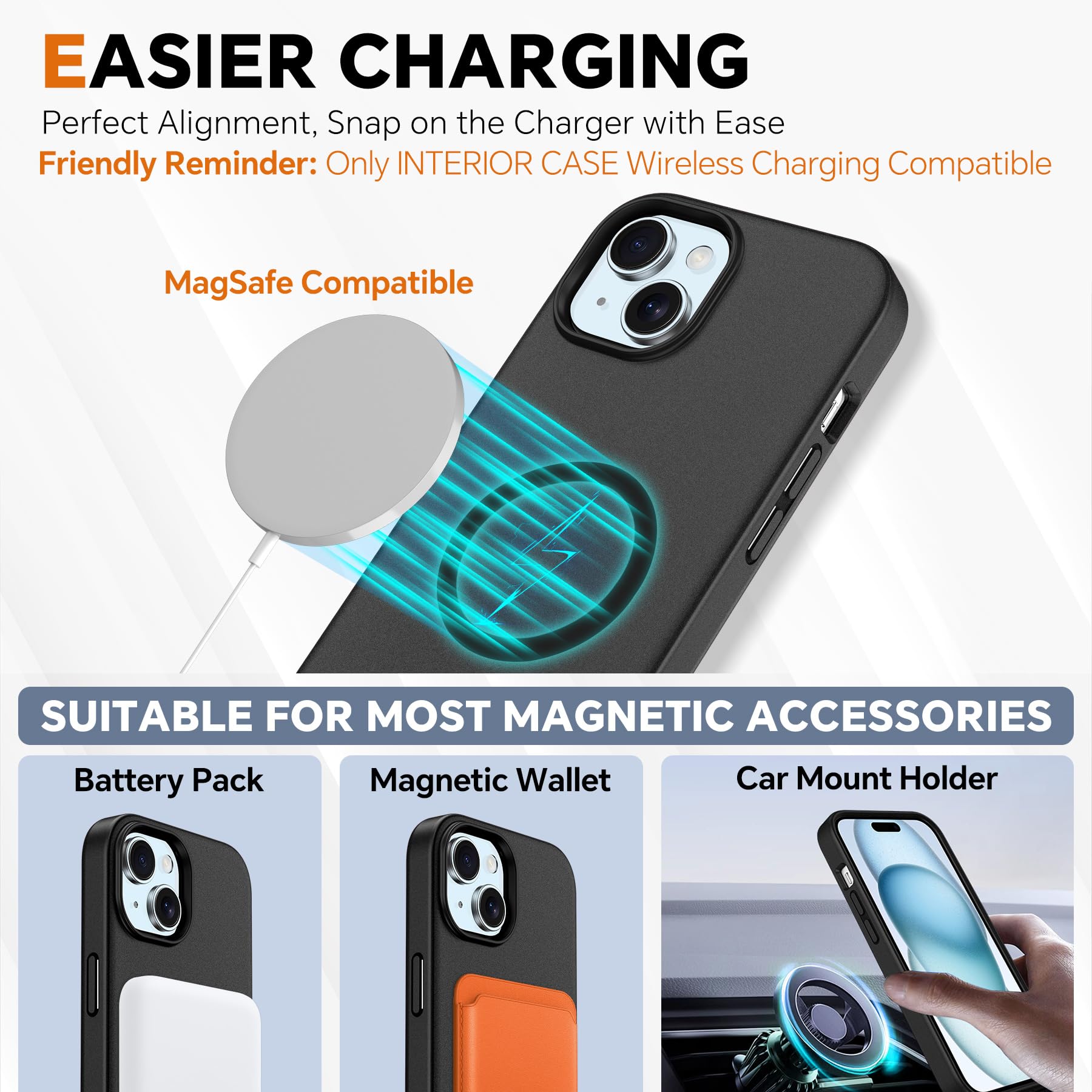 Foto 4 | Funda Tipo Cartera Tucch Para Iphone 15 Plus Con Rfid Negra - Venta Internacional.