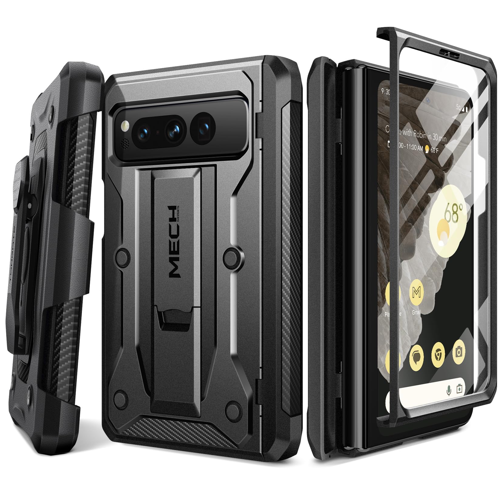 Funda De Teléfono Tongate Para Google Pixel Fold 2023 Con Clip Para Cinturón - Venta Internacional.