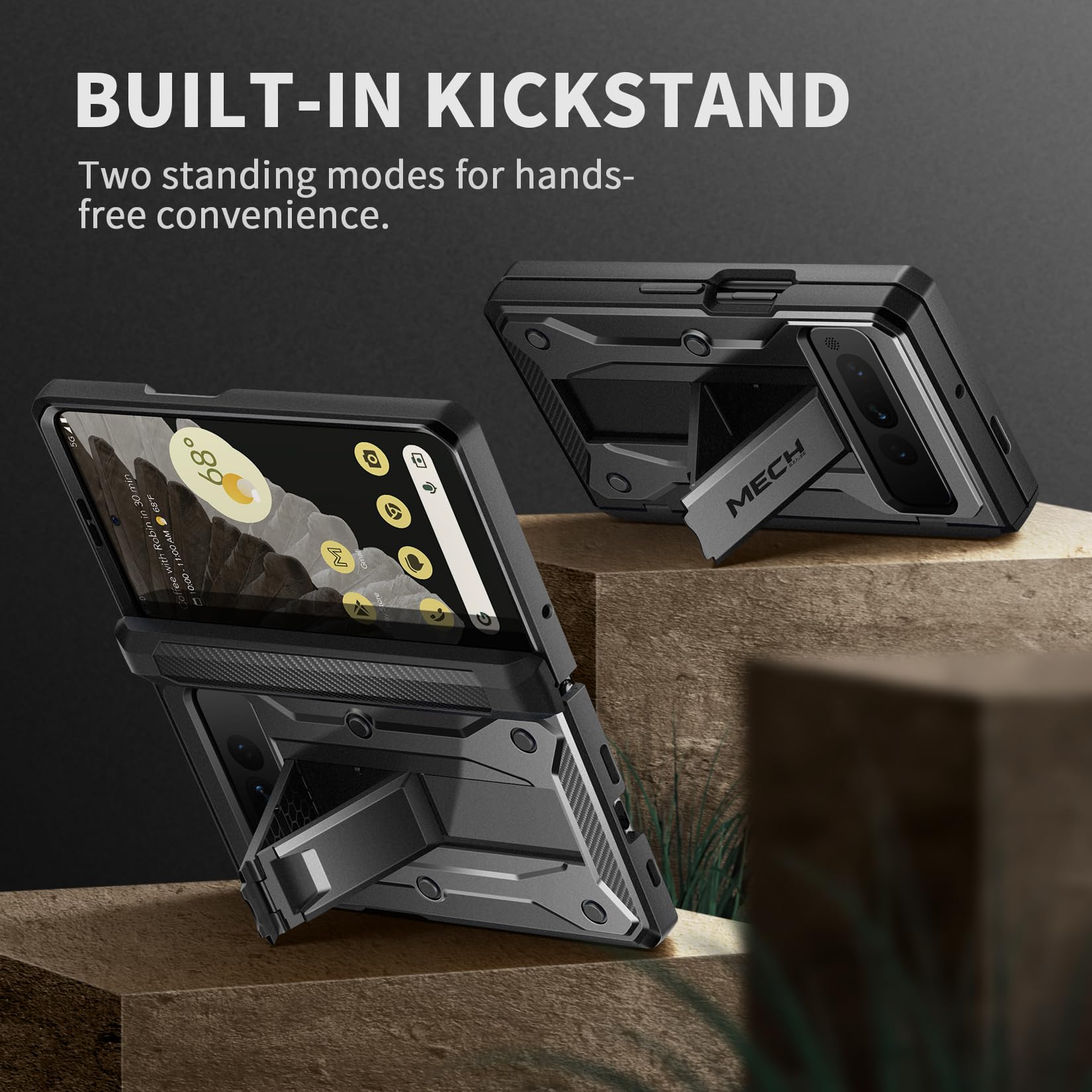 Foto 6 pulgar | Funda De Teléfono Tongate Para Google Pixel Fold 2023 Con Clip Para Cinturón - Venta Internacional.