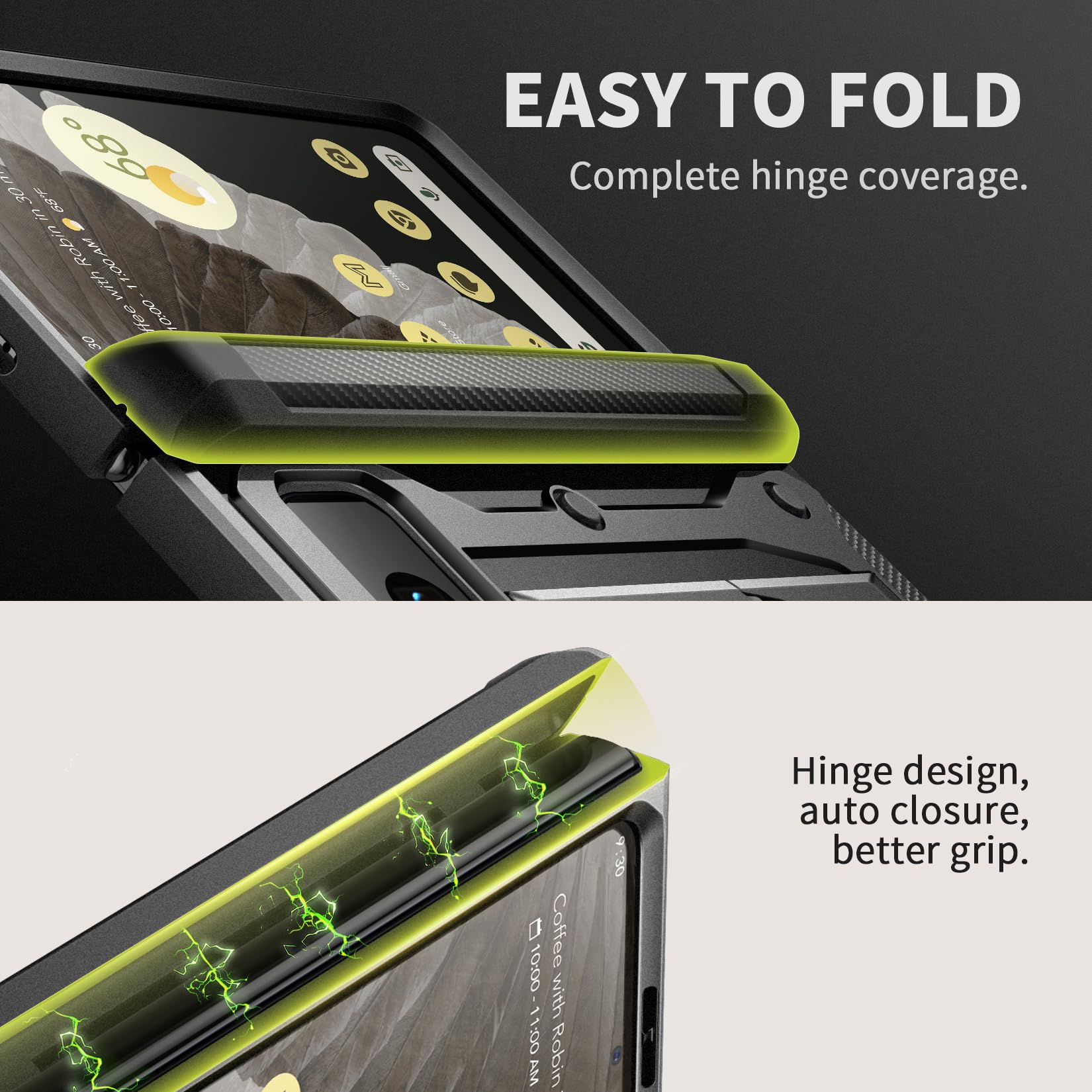 Foto 8 pulgar | Funda De Teléfono Tongate Para Google Pixel Fold 2023 Con Clip Para Cinturón - Venta Internacional.