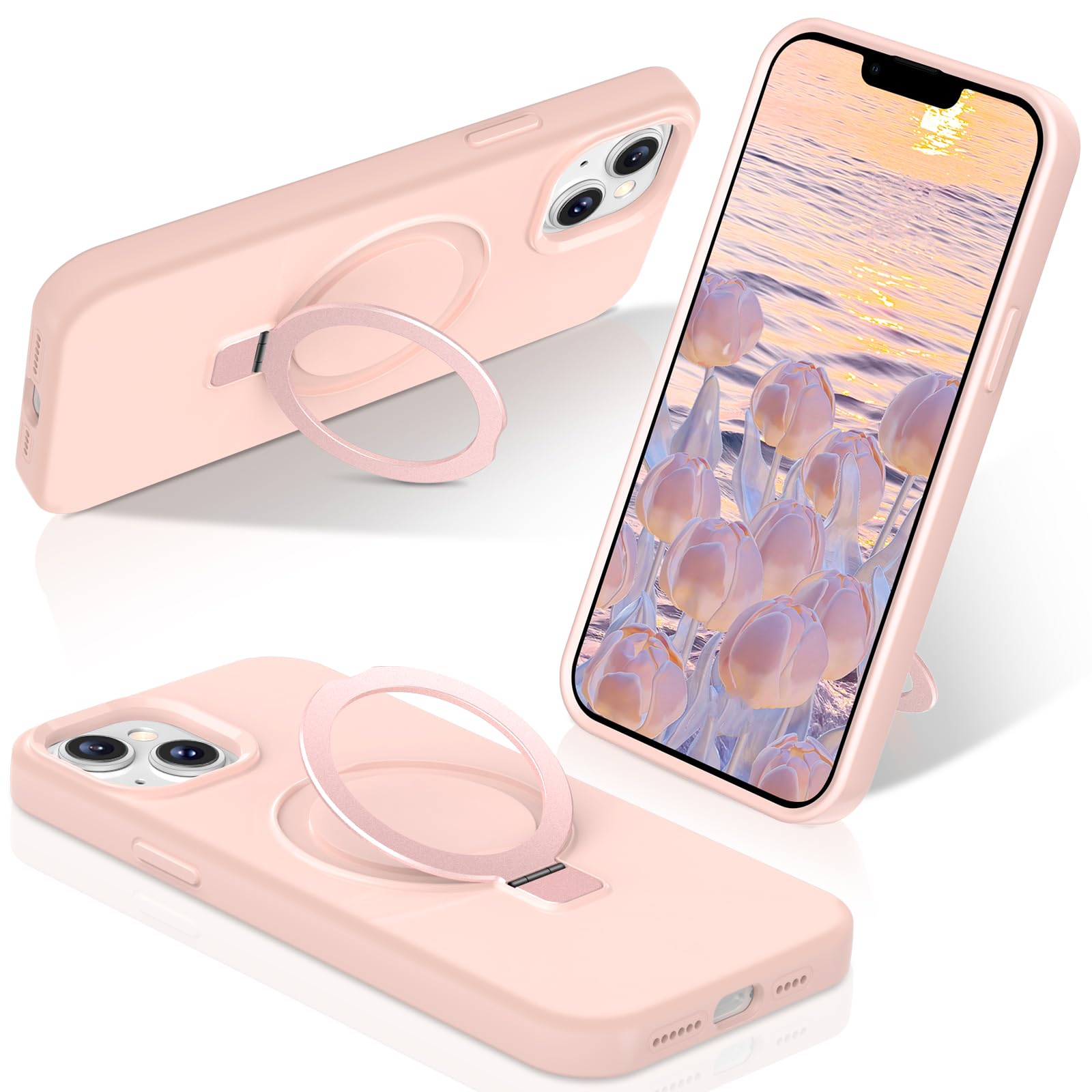 Foto 2 pulgar | Funda De Silicona Sterker Con Soporte Magnético Para Iphone 13/14 - Venta Internacional.