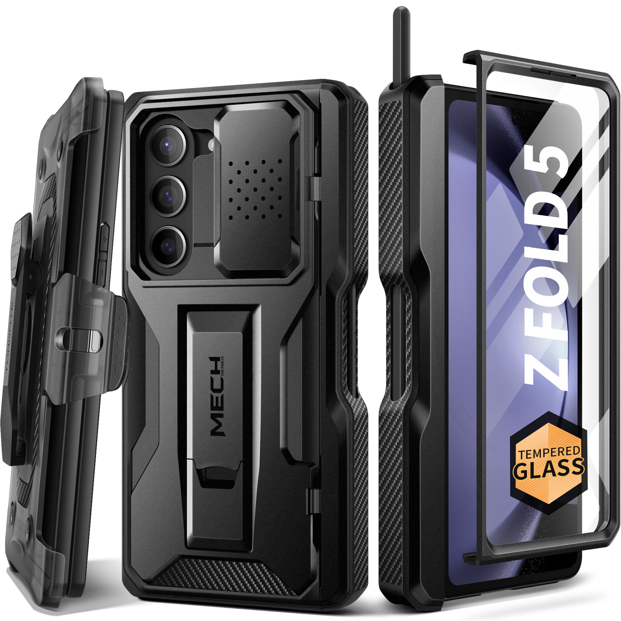 Foto 2 pulgar | Funda De Teléfono Tongate Para Samsung Galaxy Z Fold 5 Negra - Venta Internacional.