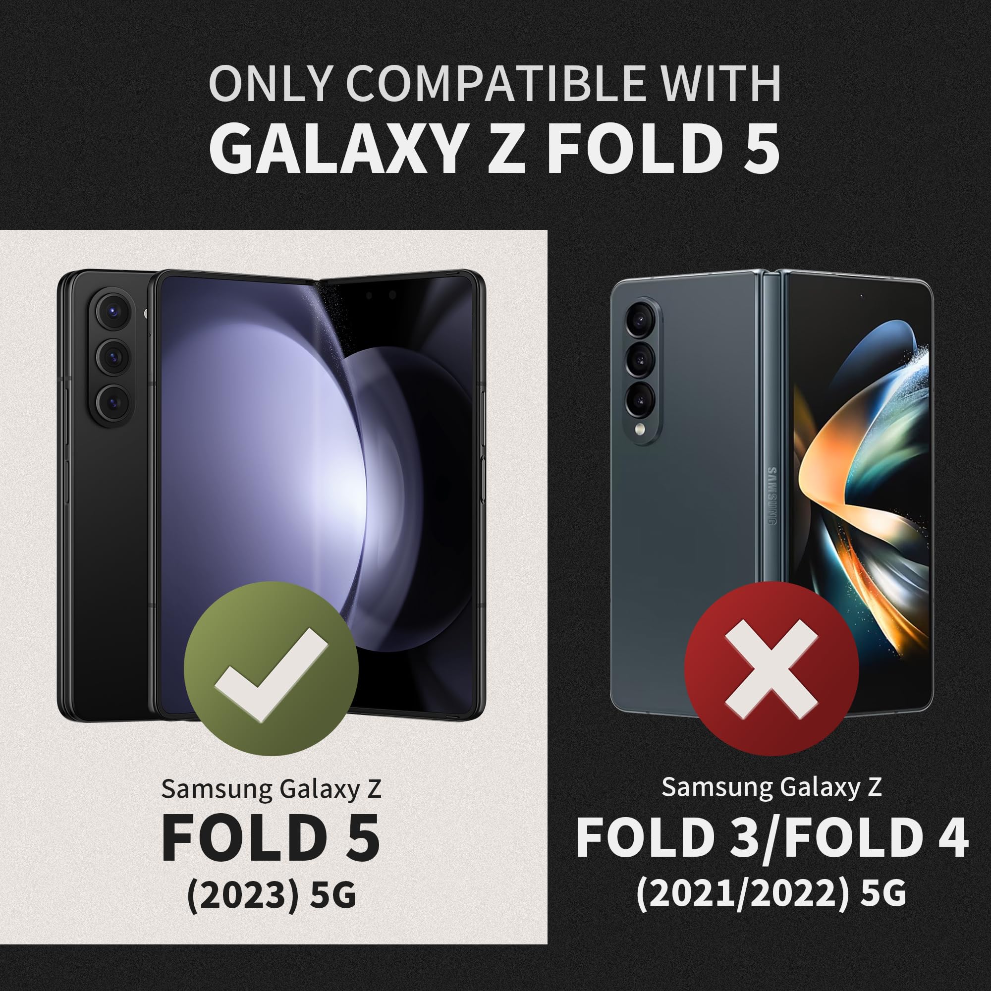 Foto 8 pulgar | Funda De Teléfono Tongate Para Samsung Galaxy Z Fold 5 Negra - Venta Internacional.