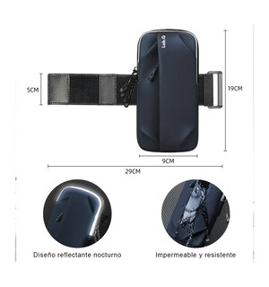 Foto 5 | Bolsa Lab.g Brazo Deportiva De Celular Correr Para Teléfono Móvil Azul Marino