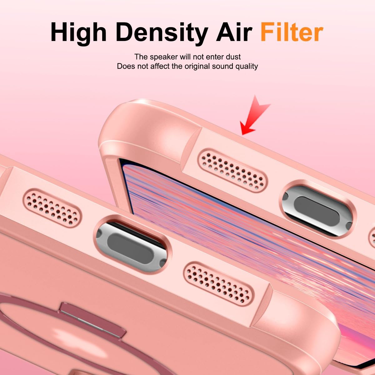 Foto 8 pulgar | Funda Para Teléfono Sterker Con Soporte Magnético Para Iphone 12 Pro Max, Rosa - Venta Internacional.