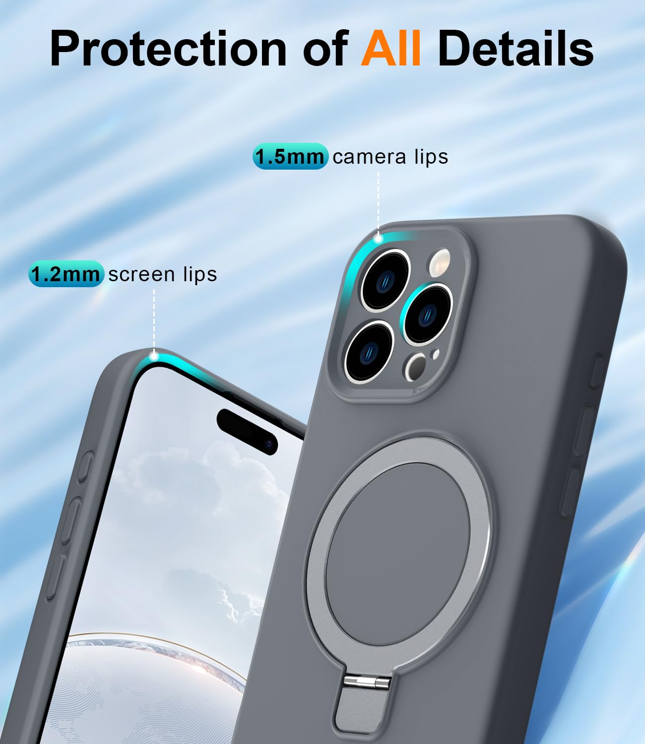 Foto 7 pulgar | Funda De Teléfono Sterker Diseñada Para Iphone 16 Pro Max Silicone - Venta Internacional.