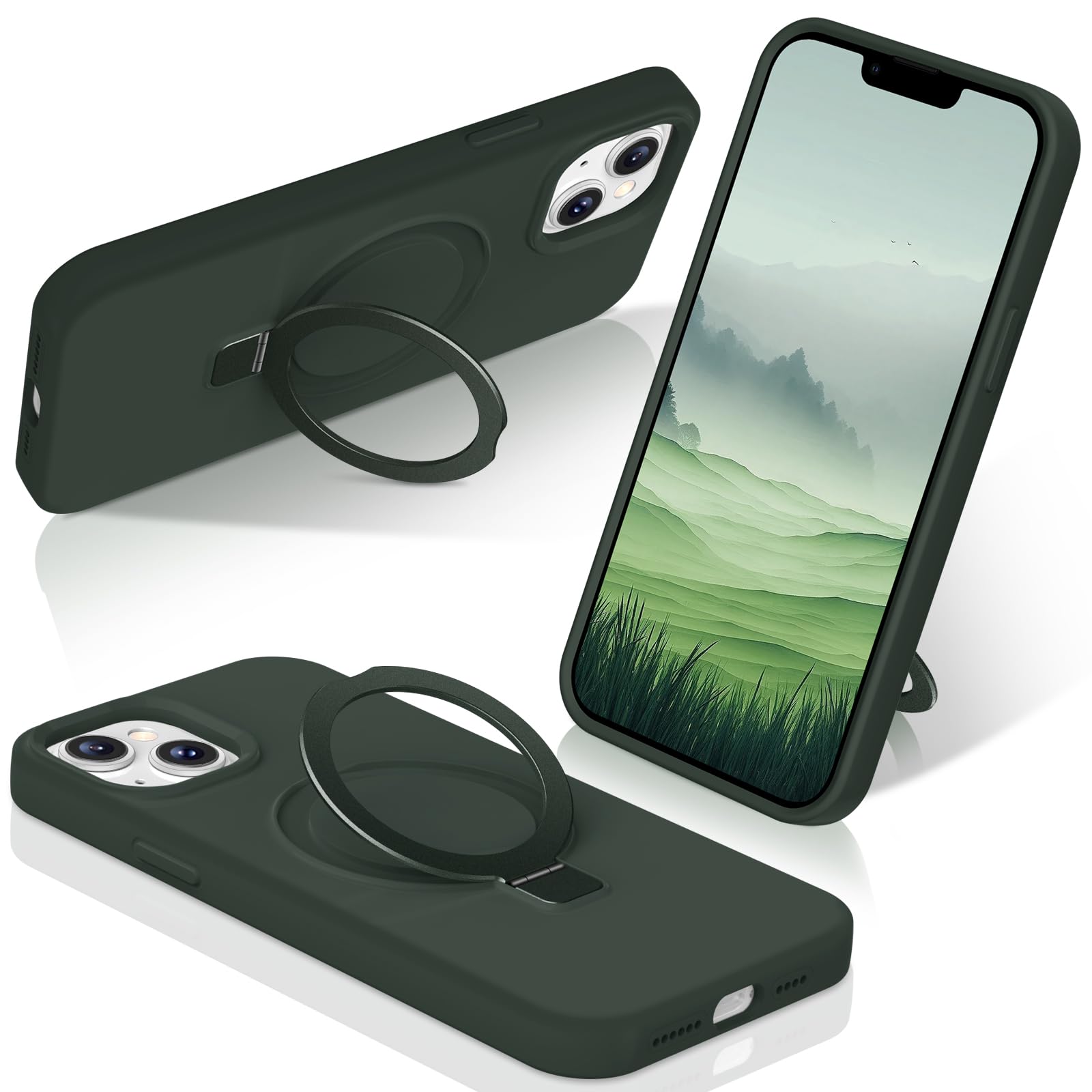 Foto 2 pulgar | Funda De Silicona Sterker Con Soporte Magnético Para Iphone 13 Y 14 - Venta Internacional.