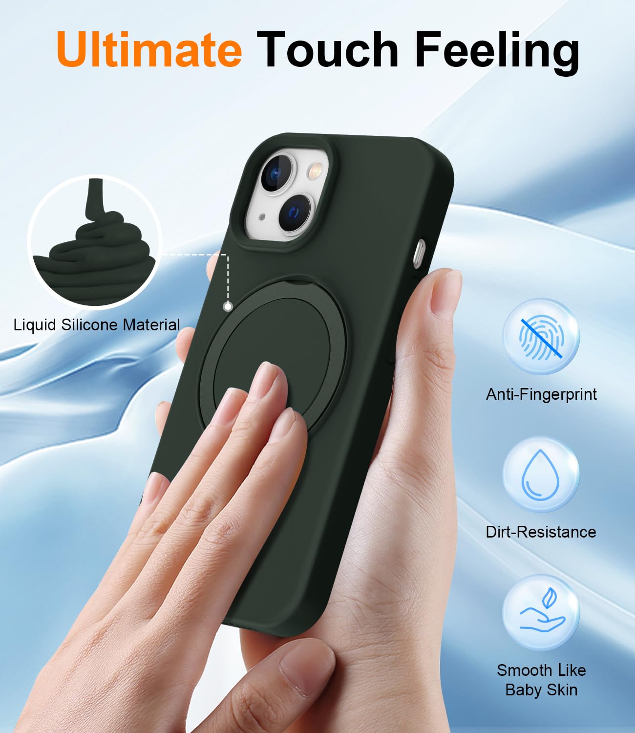 Foto 6 pulgar | Funda De Silicona Sterker Con Soporte Magnético Para Iphone 13 Y 14 - Venta Internacional.