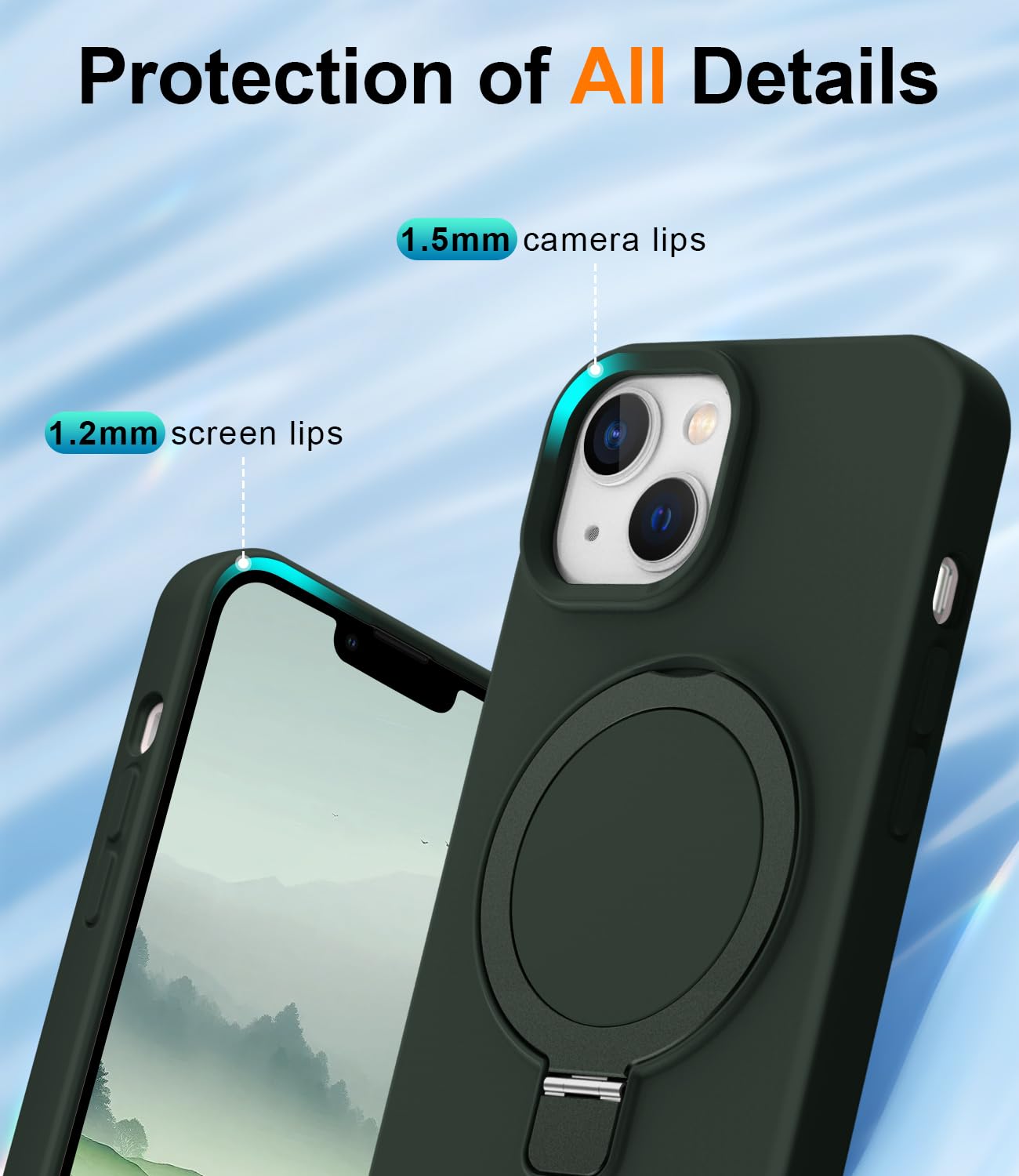 Foto 7 pulgar | Funda De Silicona Sterker Con Soporte Magnético Para Iphone 13 Y 14 - Venta Internacional.