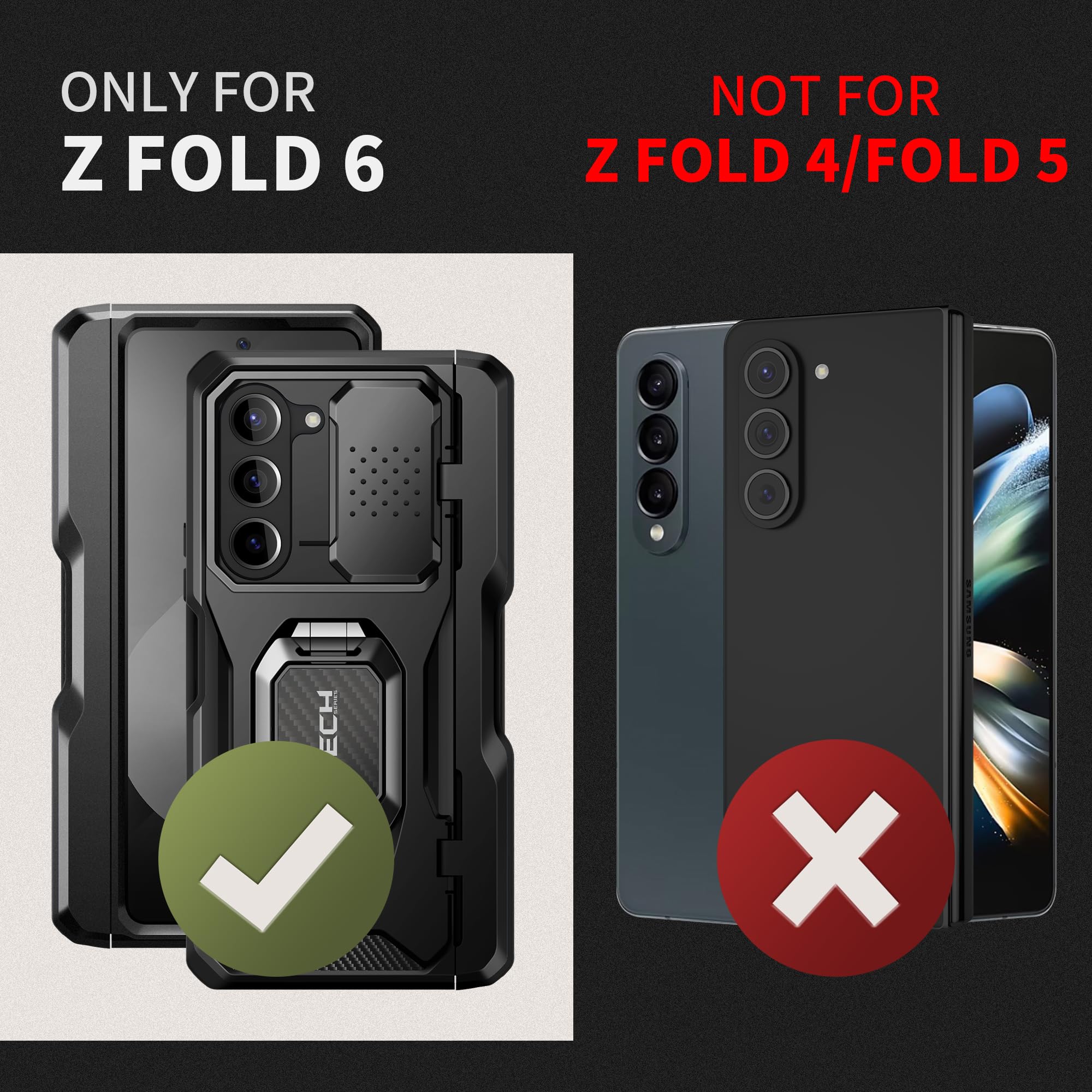 Foto 3 pulgar | Funda De Teléfono Tongate Para Samsung Galaxy Z Fold 6 Con Accesorios - Venta Internacional.