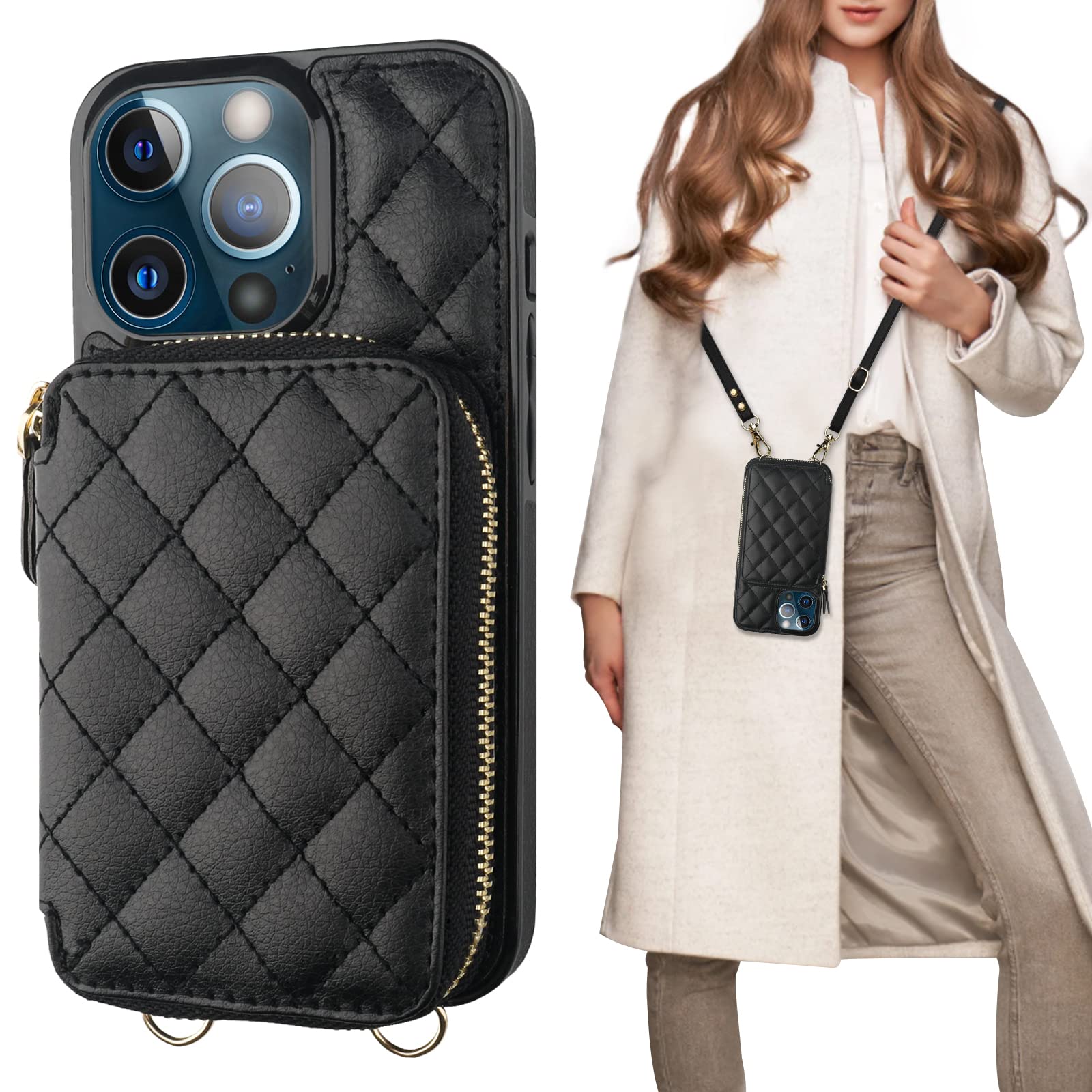 Foto 1 | Funda Tipo Cartera Tipo Bandolera Bocasal Para Iphone 13 Pro 6.1 - Venta Internacional.
