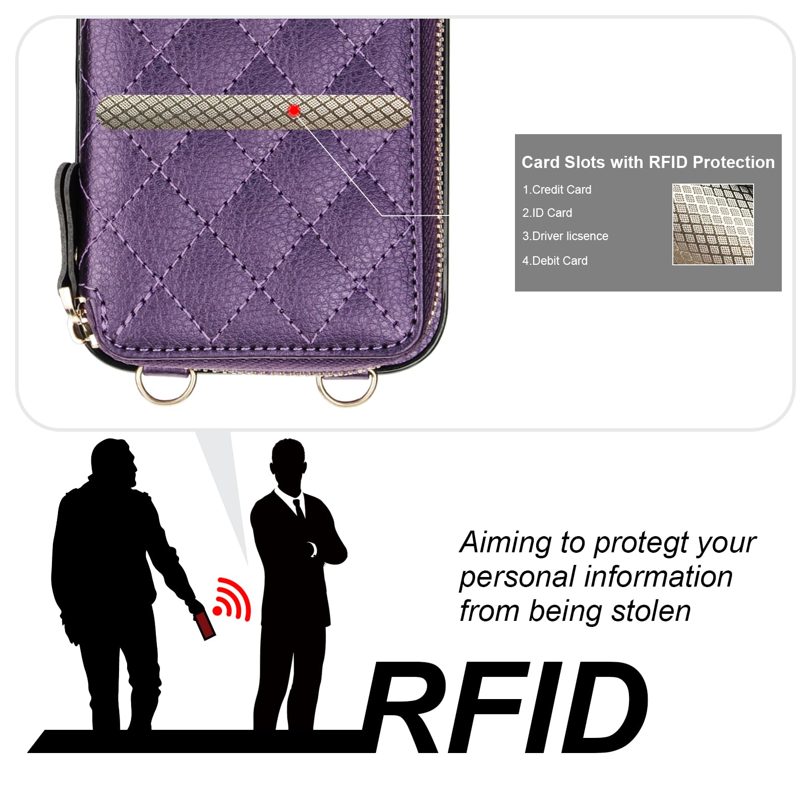 Foto 4 pulgar | Funda Tipo Cartera Tipo Bandolera Bocasal Para Iphone 16 Pro Max 6.9 - Venta Internacional.