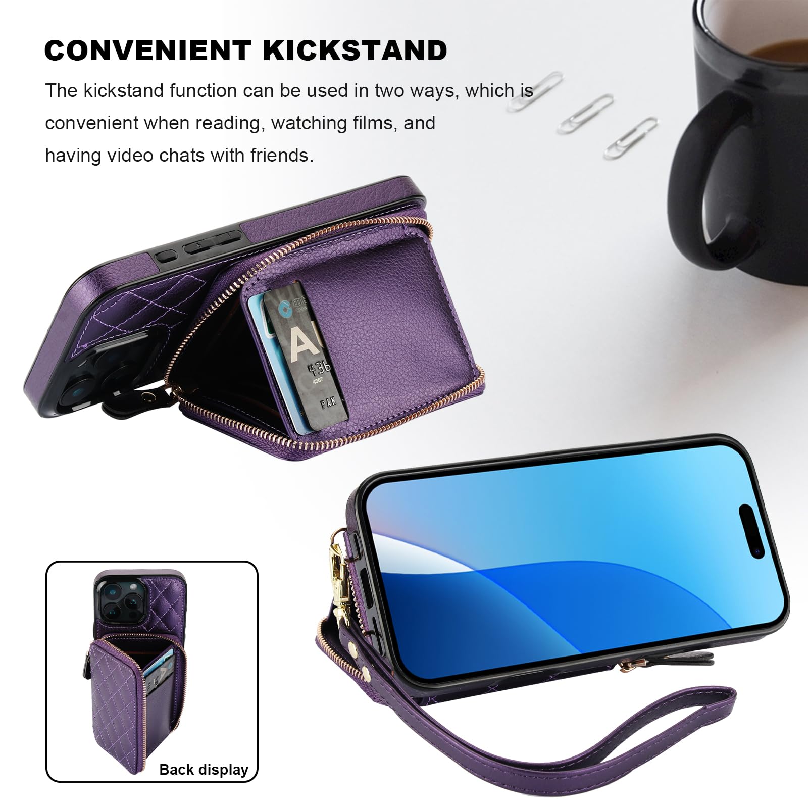 Foto 7 pulgar | Funda Tipo Cartera Tipo Bandolera Bocasal Para Iphone 16 Pro Max 6.9 - Venta Internacional.