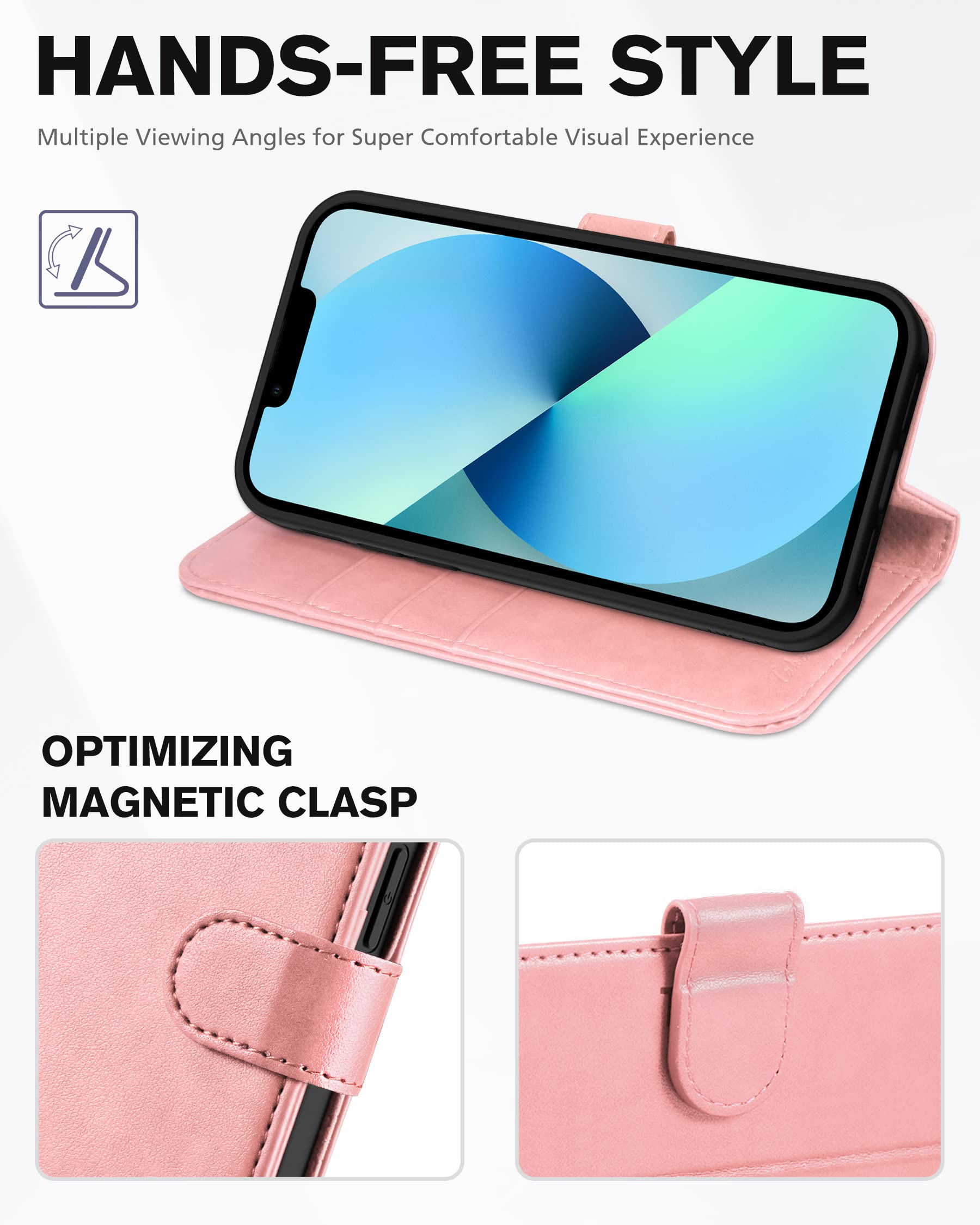 Foto 6 pulgar | Funda Tucch Para Iphone 13 5g De 6.1 Pulgadas Con Bloqueo Rfid En Oro Rosa - Venta Internacional.