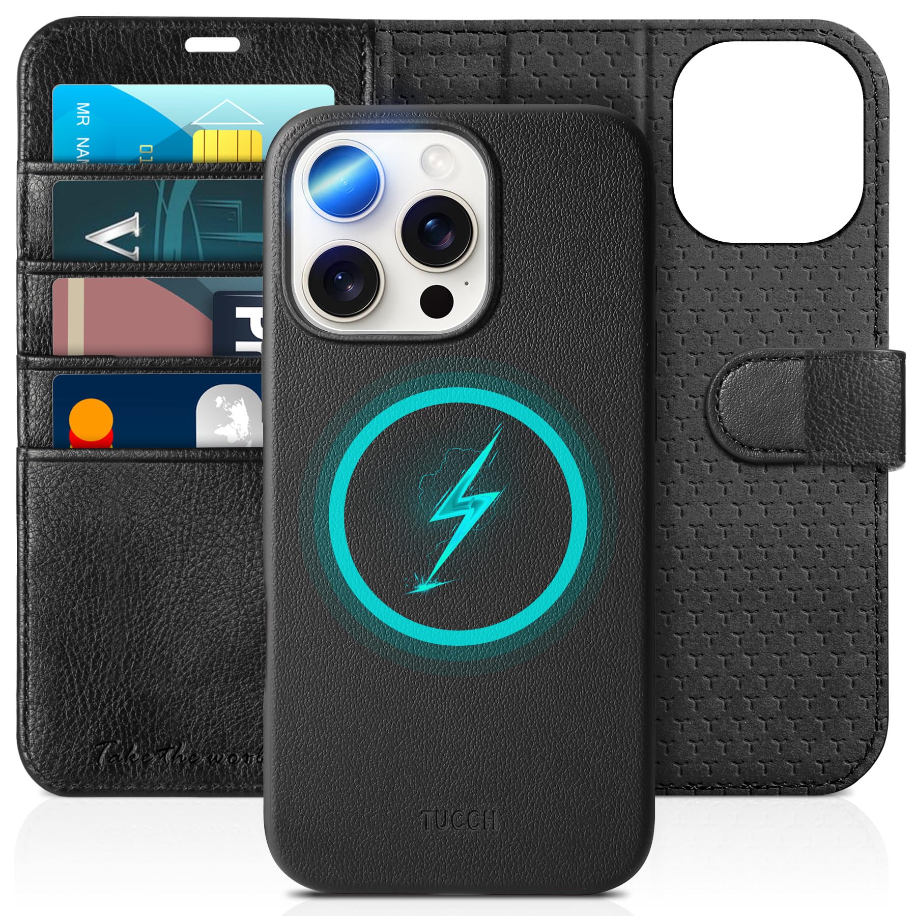 Foto 2 pulgar | Funda Tipo Cartera Tucch Para Iphone 16 Pro Max Con Bloqueo Rfid - Venta Internacional.