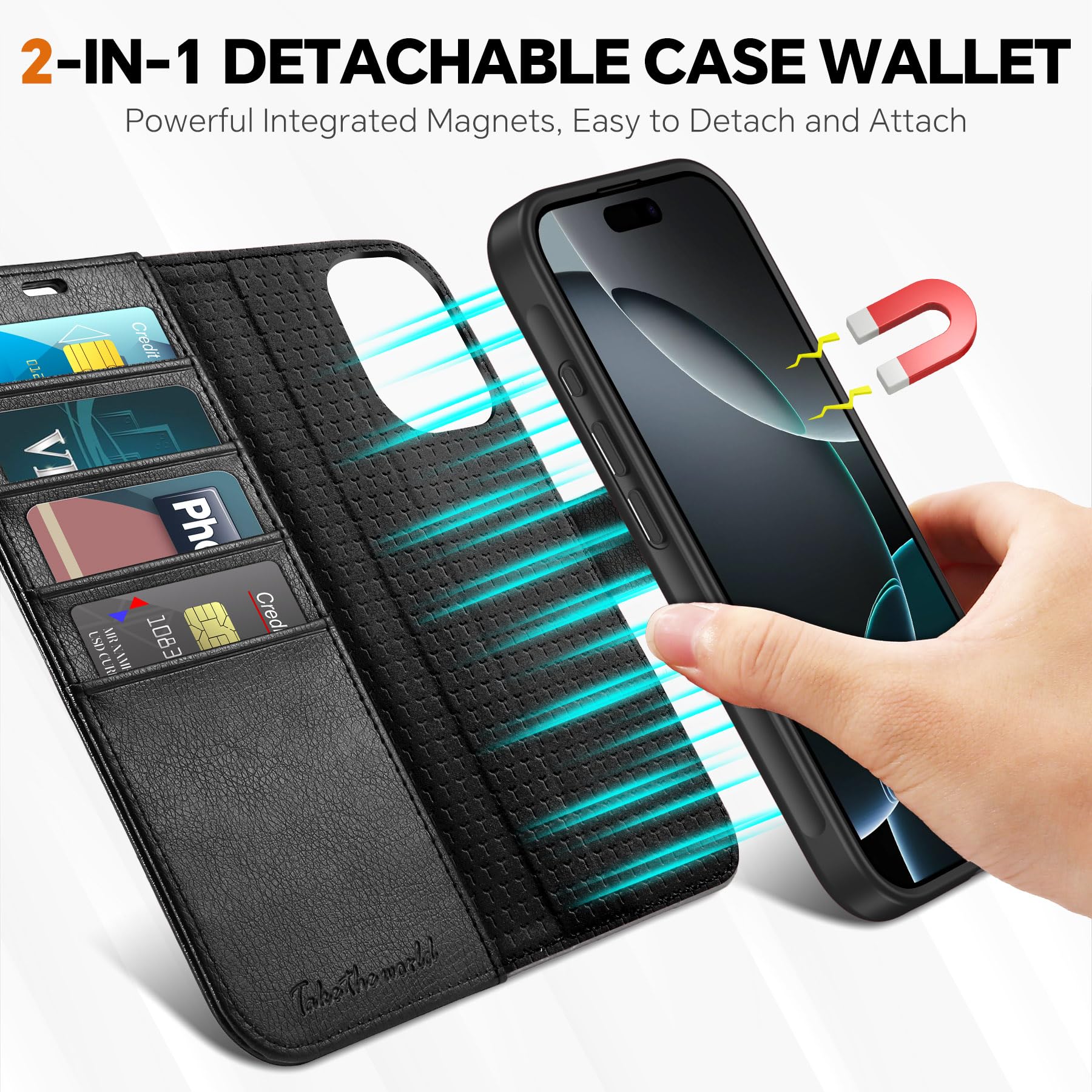 Foto 4 pulgar | Funda Tipo Cartera Tucch Para Iphone 16 Pro Max Con Bloqueo Rfid - Venta Internacional.