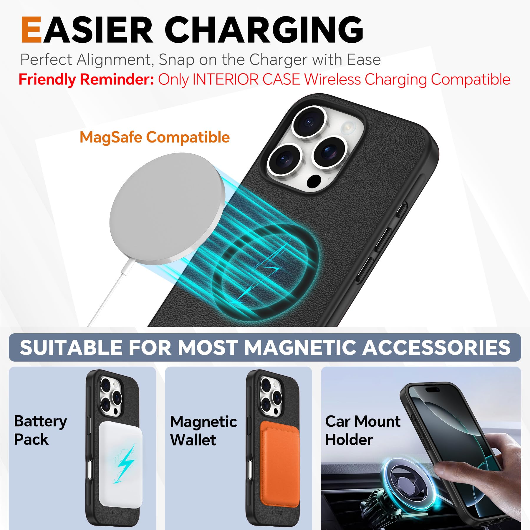 Foto 5 pulgar | Funda Tipo Cartera Tucch Para Iphone 16 Pro Max Con Bloqueo Rfid - Venta Internacional.