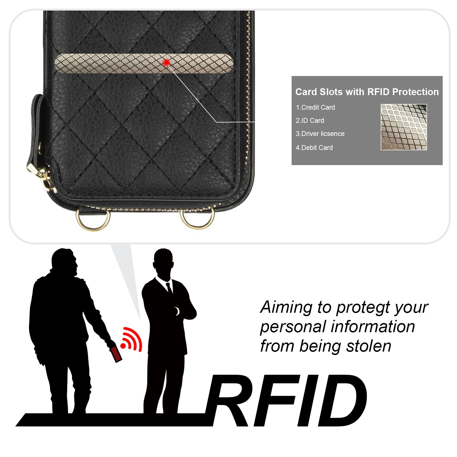 Foto 4 pulgar | Funda Tipo Cartera Tipo Bandolera Bocasal Para Iphone 16 Pro Max 6.9 - Venta Internacional.