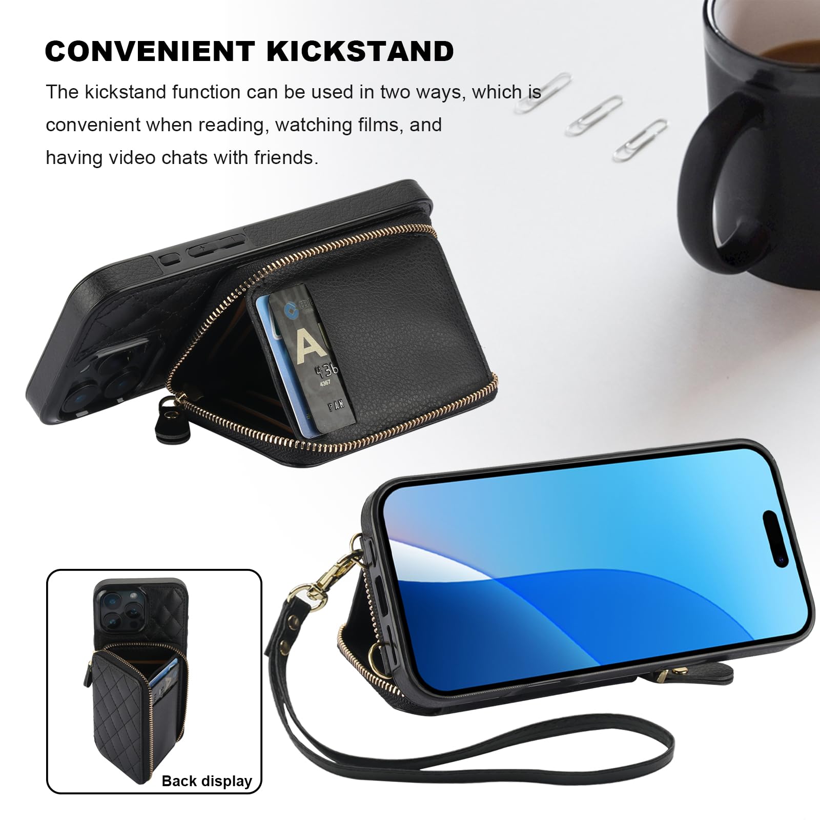 Foto 7 pulgar | Funda Tipo Cartera Tipo Bandolera Bocasal Para Iphone 16 Pro Max 6.9 - Venta Internacional.