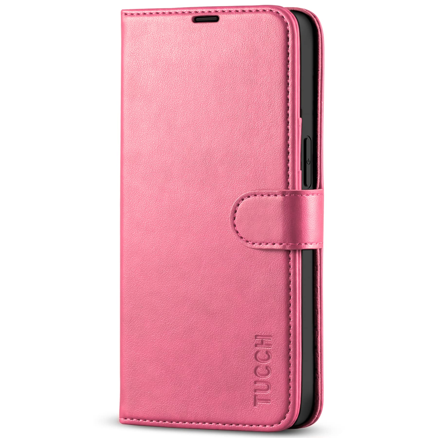 Foto 5 pulgar | Funda Tipo Cartera Tucch Compatible Con Iphone 13 6.1 2021, Color Rosa Intenso - Venta Internacional.