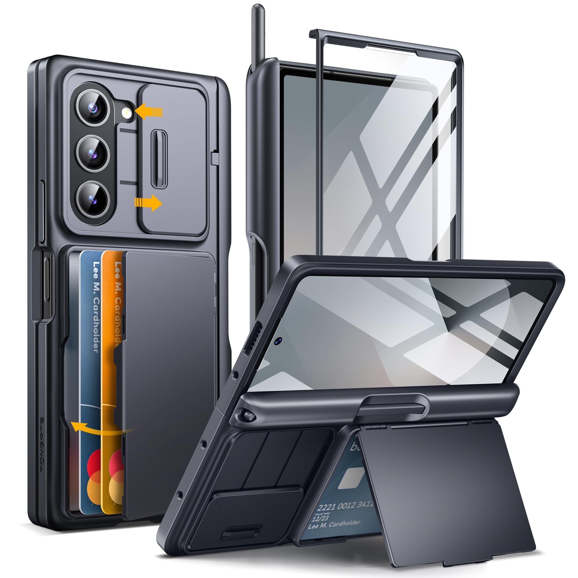 Funda De Teléfono Tongate Para Samsung Galaxy Z Fold 6 Negra - Venta Internacional.
