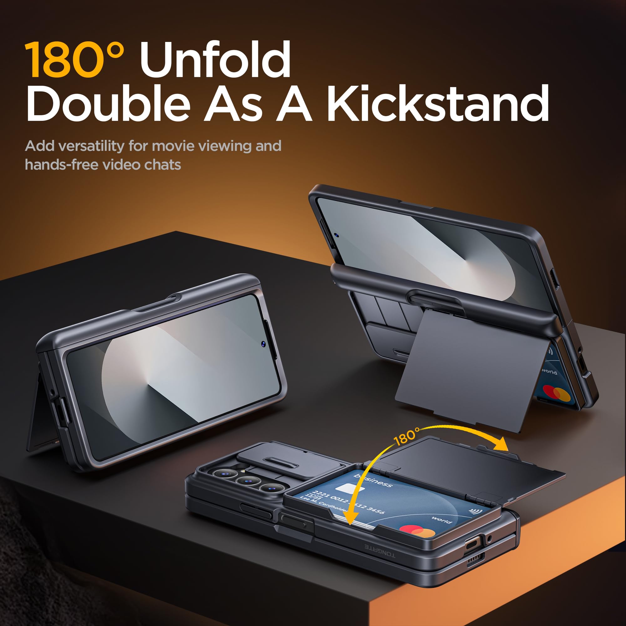 Foto 8 pulgar | Funda De Teléfono Tongate Para Samsung Galaxy Z Fold 6 Negra - Venta Internacional.