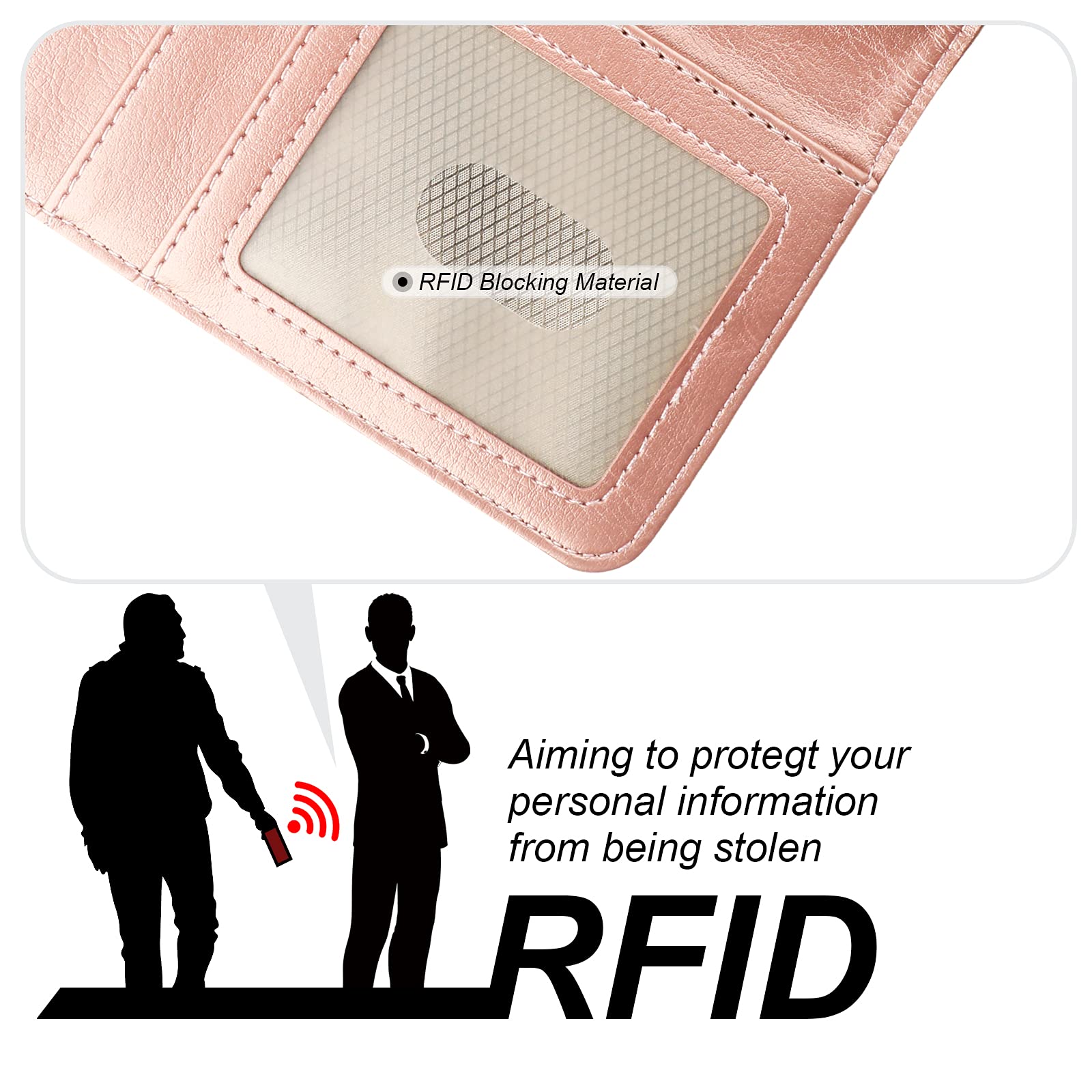 Foto 5 pulgar | Funda Tipo Cartera Desmontable Bocasal Para Iphone 16 Pro Max Rose Gold - Venta Internacional.