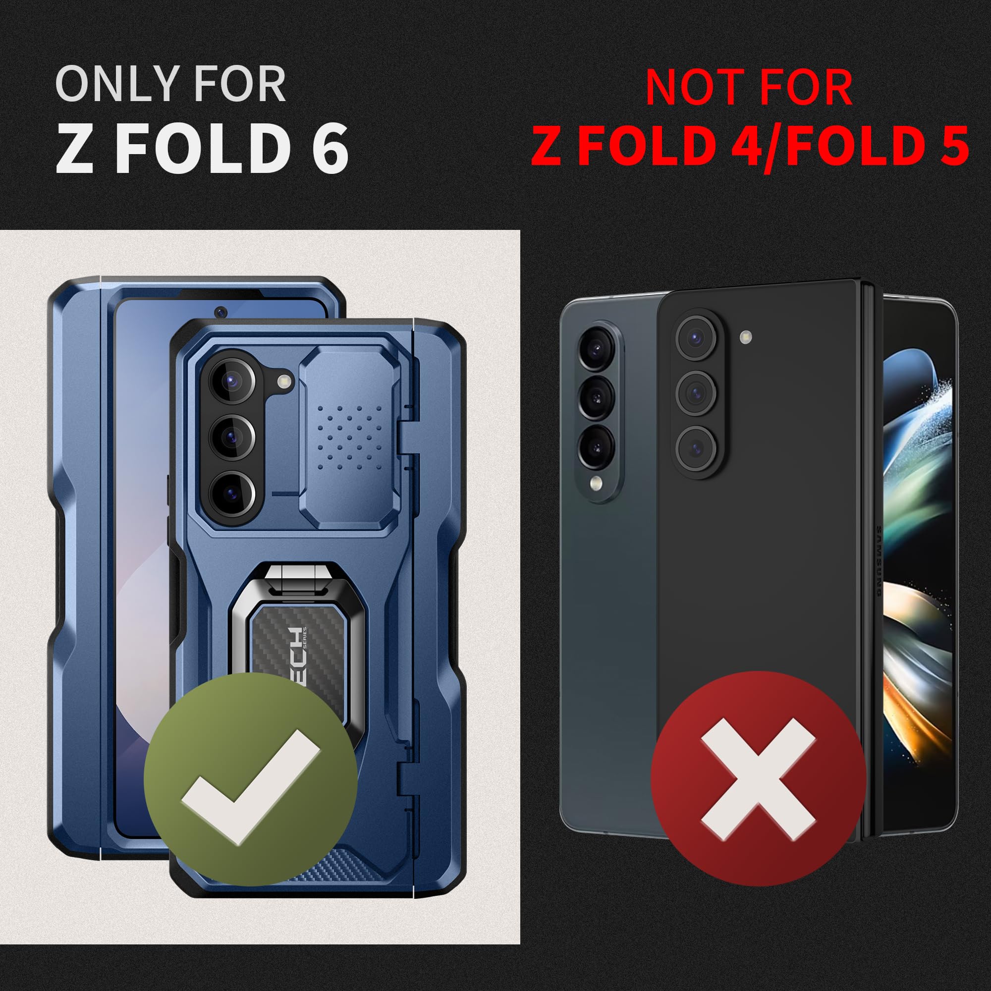 Foto 3 pulgar | Funda De Teléfono Tongate Para Samsung Galaxy Z Fold 6 Con Accesorios - Venta Internacional.