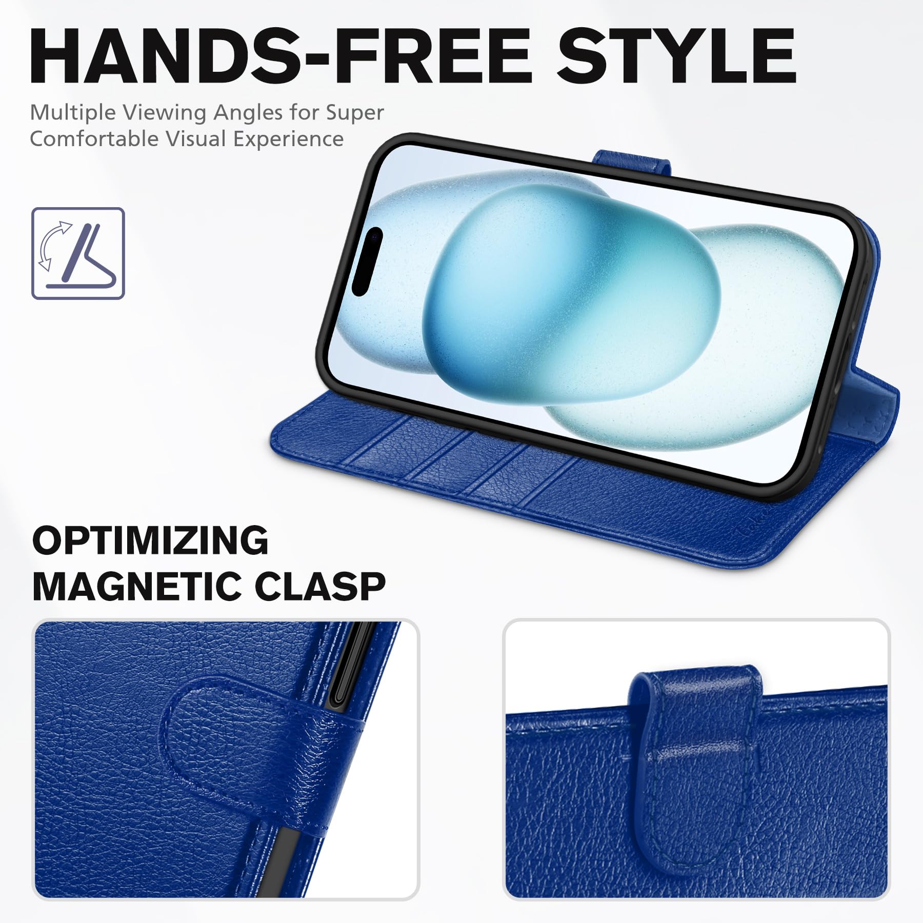 Foto 4 | Funda Tipo Cartera Tucch Para Iphone 15 De 6.1 Pulgadas 5g Con 4 Tarjeteros - Venta Internacional.